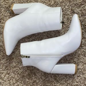 White Heeled Booties